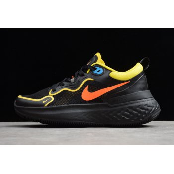 2020 Nike Epic React Flyknit 3 Black Yellow-Orange CW1777-500 Shoes